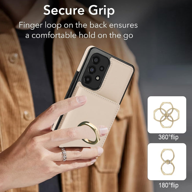 For Samsung Galaxy A53 4G/5G RFID Anti-theft Card Ring Holder Phone Case