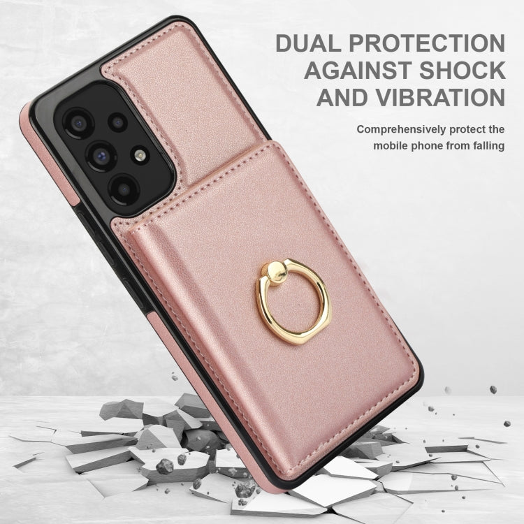 For Samsung Galaxy A53 4G/5G RFID Anti-theft Card Ring Holder Phone Case