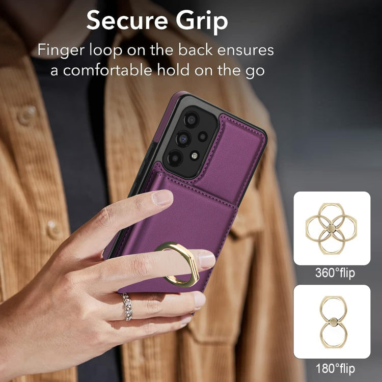 For Samsung Galaxy A53 4G/5G RFID Anti-theft Card Ring Holder Phone Case