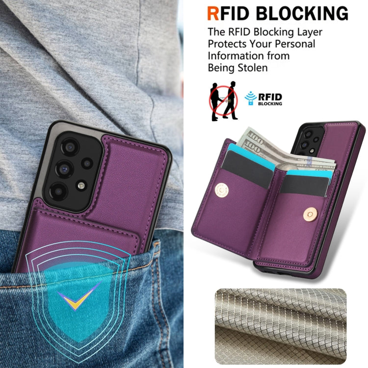 For Samsung Galaxy A53 4G/5G RFID Anti-theft Card Ring Holder Phone Case