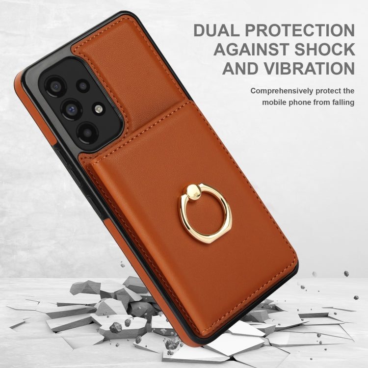 For Samsung Galaxy A53 4G/5G RFID Anti-theft Card Ring Holder Phone Case