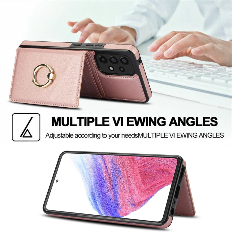 For Samsung Galaxy A73 4G/5G RFID Anti-theft Card Ring Holder Phone Case