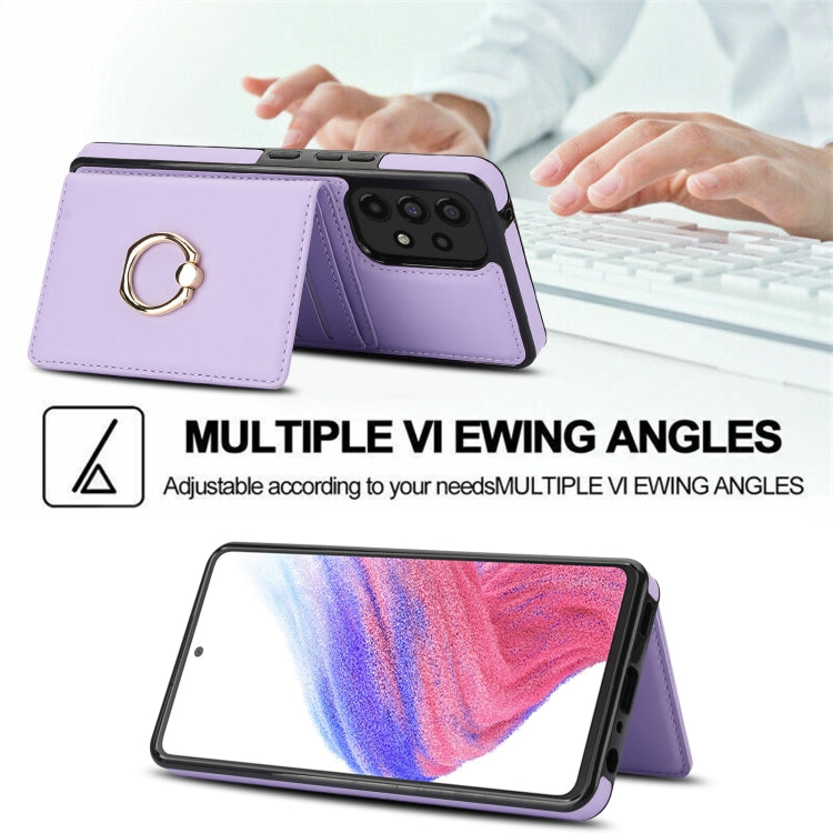 For Samsung Galaxy A73 4G/5G RFID Anti-theft Card Ring Holder Phone Case