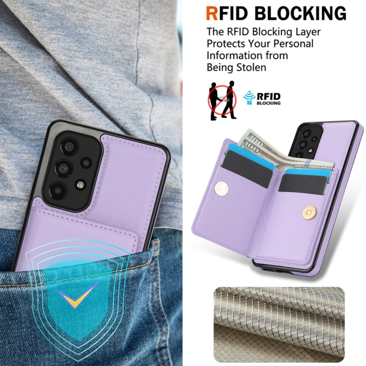 For Samsung Galaxy A73 4G/5G RFID Anti-theft Card Ring Holder Phone Case