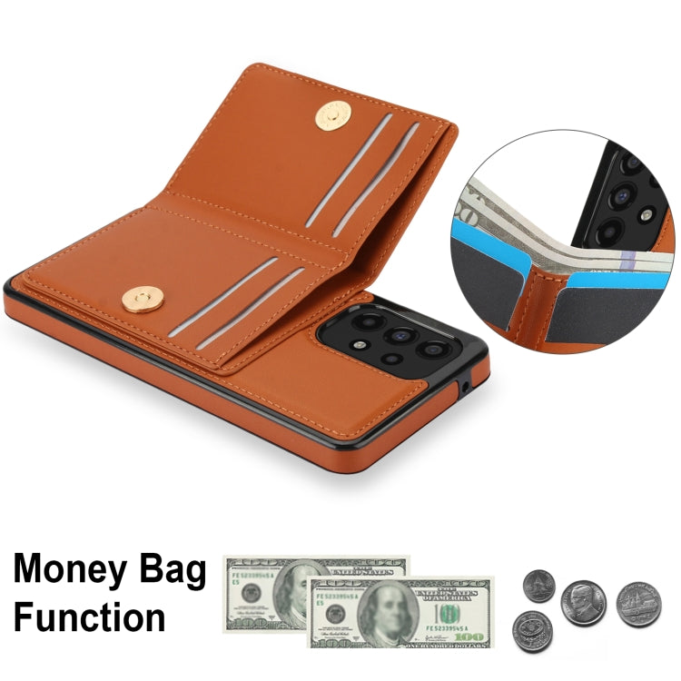 For Samsung Galaxy A73 4G/5G RFID Anti-theft Card Ring Holder Phone Case