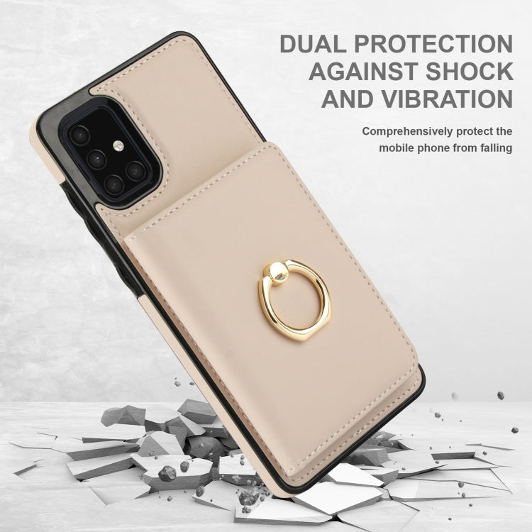 For Samsung Galaxy A71 4G RFID Anti-theft Card Ring Holder Phone Case