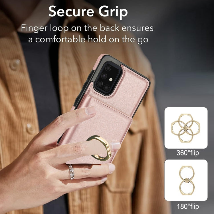 For Samsung Galaxy A71 4G RFID Anti-theft Card Ring Holder Phone Case