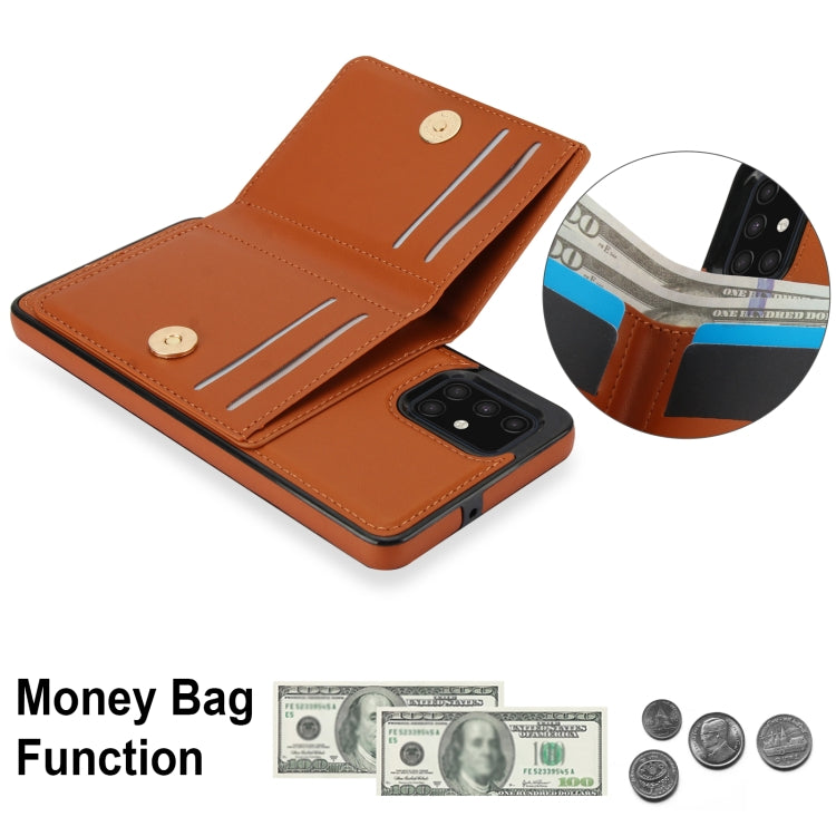For Samsung Galaxy A71 4G RFID Anti-theft Card Ring Holder Phone Case