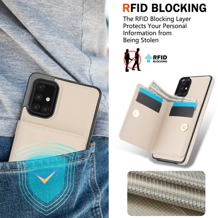 For Samsung Galaxy A51 4G RFID Anti-theft Card Ring Holder Phone Case