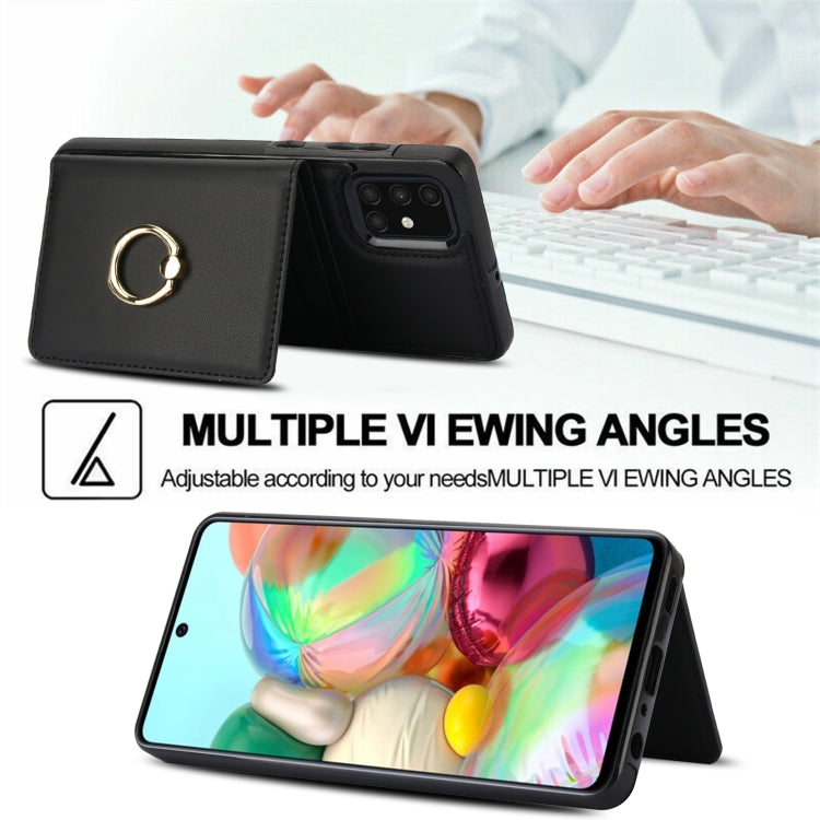 For Samsung Galaxy A51 4G RFID Anti-theft Card Ring Holder Phone Case