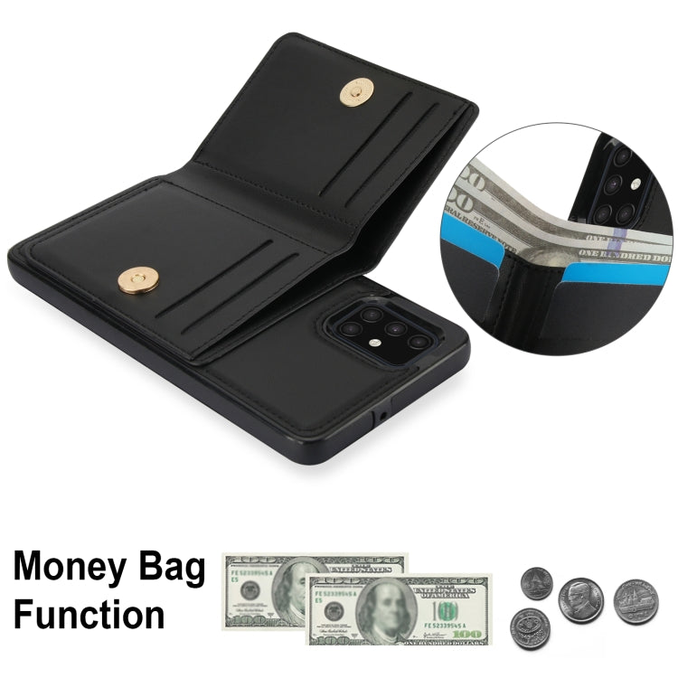 For Samsung Galaxy A51 4G RFID Anti-theft Card Ring Holder Phone Case