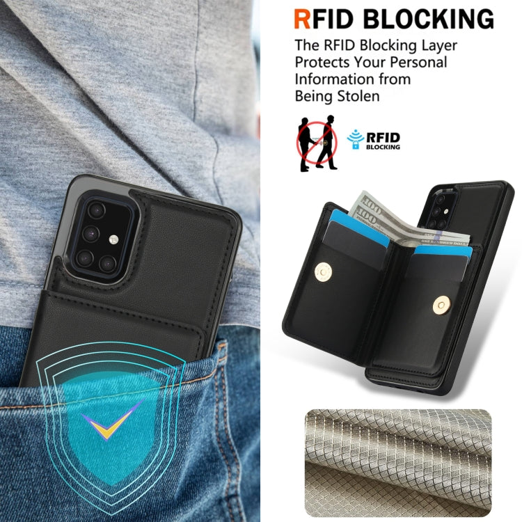 For Samsung Galaxy A51 4G RFID Anti-theft Card Ring Holder Phone Case