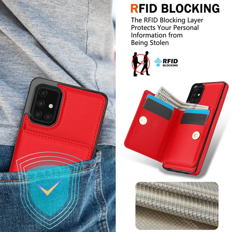 For Samsung Galaxy A51 4G RFID Anti-theft Card Ring Holder Phone Case