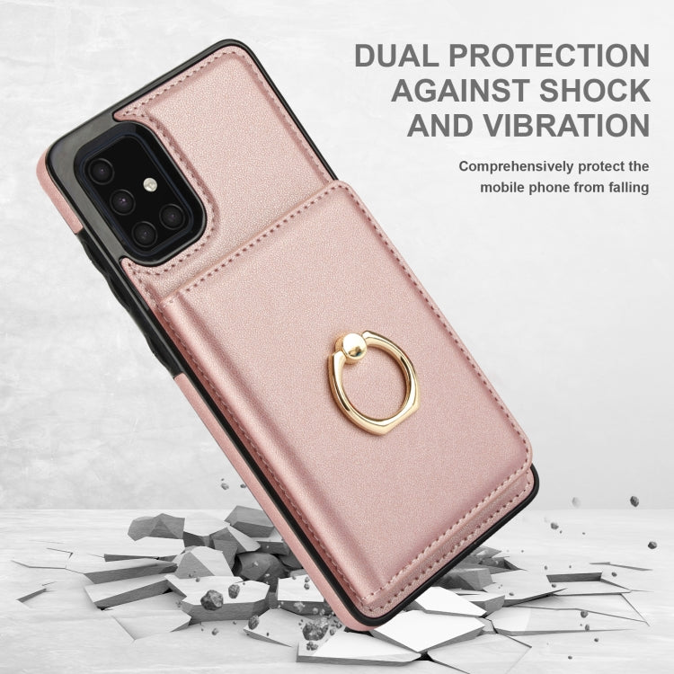 For Samsung Galaxy A51 4G RFID Anti-theft Card Ring Holder Phone Case