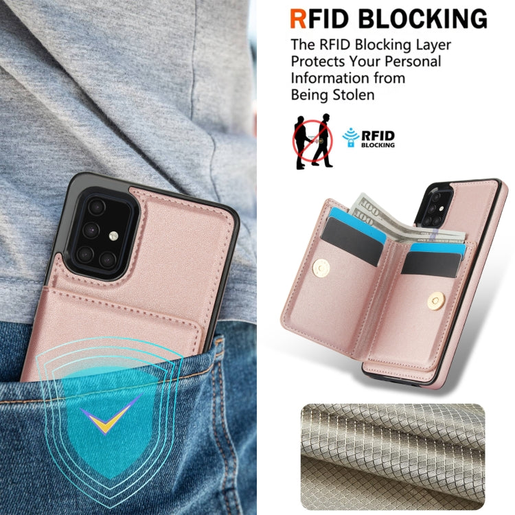 For Samsung Galaxy A51 4G RFID Anti-theft Card Ring Holder Phone Case