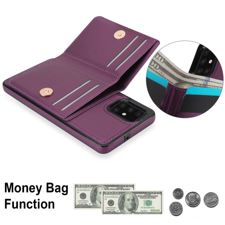 For Samsung Galaxy A51 4G RFID Anti-theft Card Ring Holder Phone Case