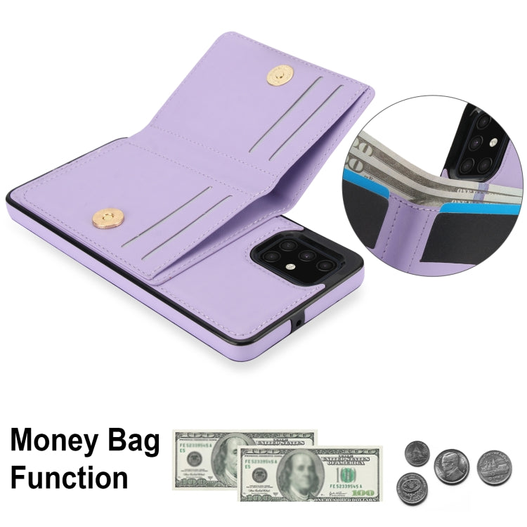 For Samsung Galaxy A51 4G RFID Anti-theft Card Ring Holder Phone Case