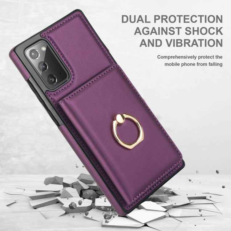 For Samsung Galaxy Note20 Ultra RFID Anti-theft Card Ring Holder Phone Case