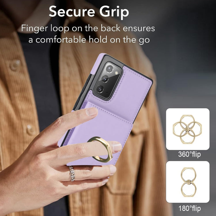For Samsung Galaxy Note20 Ultra RFID Anti-theft Card Ring Holder Phone Case