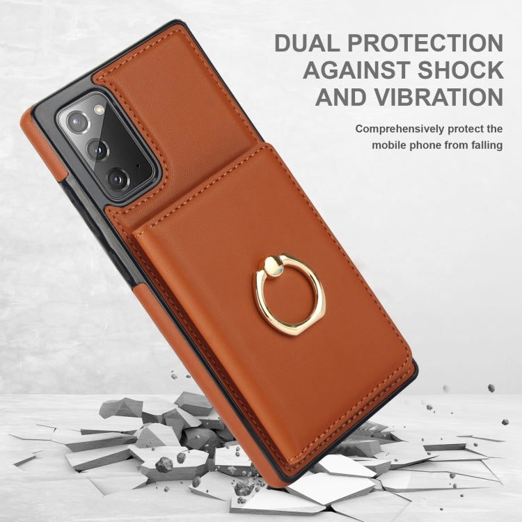 For Samsung Galaxy Note20 Ultra RFID Anti-theft Card Ring Holder Phone Case