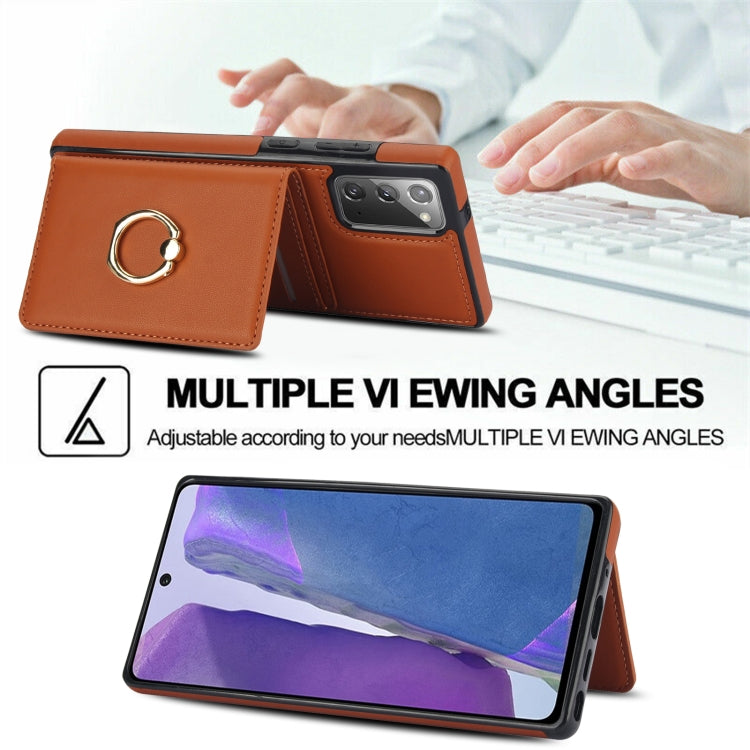For Samsung Galaxy Note20 Ultra RFID Anti-theft Card Ring Holder Phone Case
