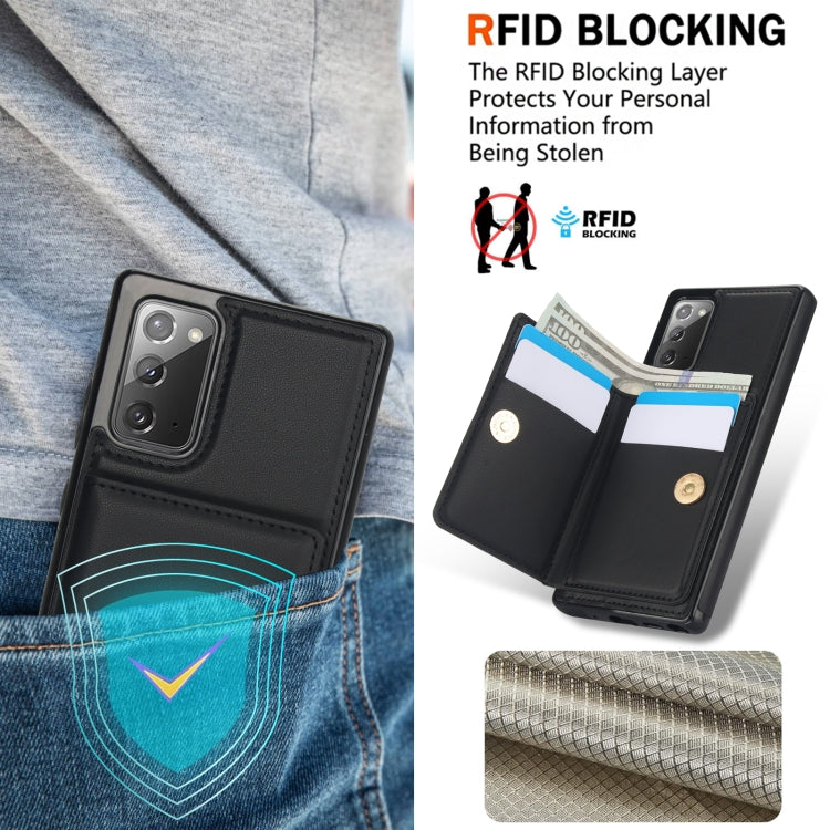 For Samsung Galaxy Note20 RFID Anti-theft Card Ring Holder Phone Case
