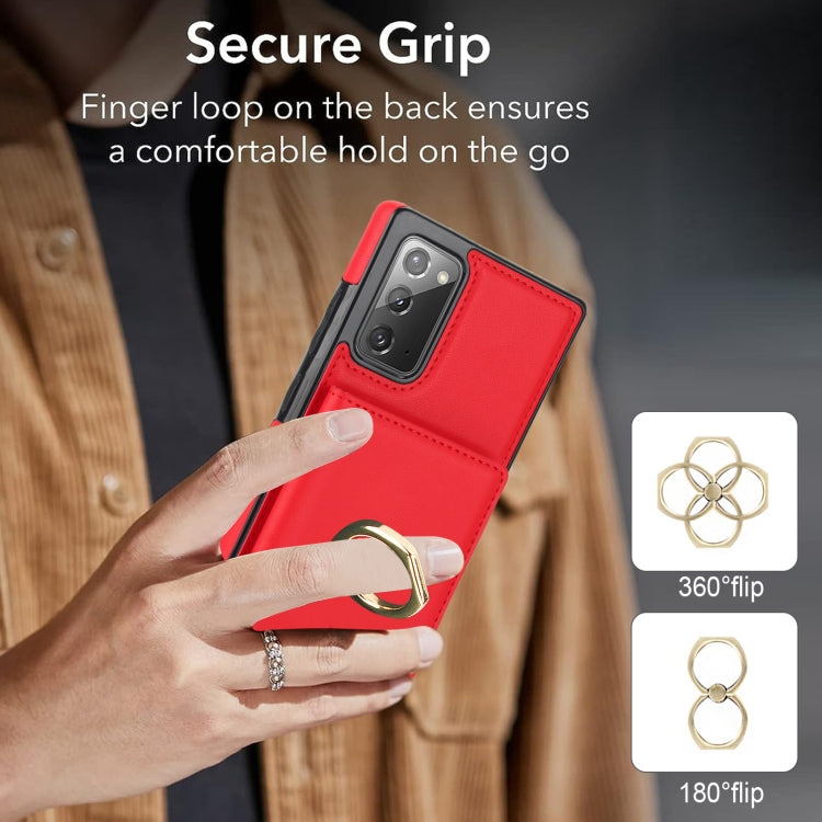 For Samsung Galaxy Note20 RFID Anti-theft Card Ring Holder Phone Case