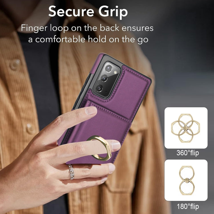 For Samsung Galaxy Note20 RFID Anti-theft Card Ring Holder Phone Case