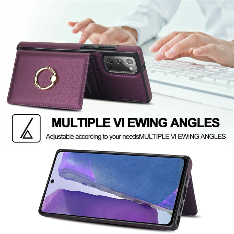For Samsung Galaxy Note20 RFID Anti-theft Card Ring Holder Phone Case