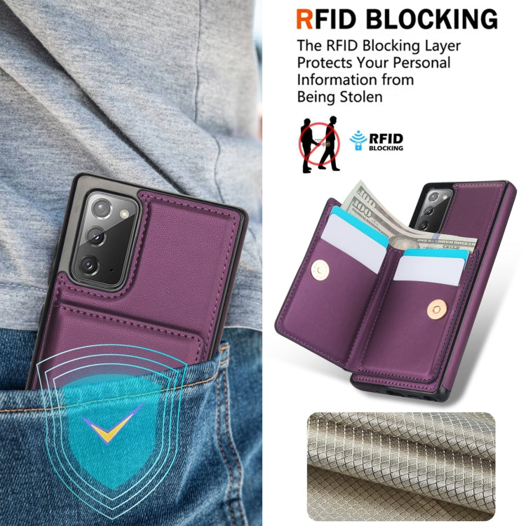 For Samsung Galaxy Note20 RFID Anti-theft Card Ring Holder Phone Case