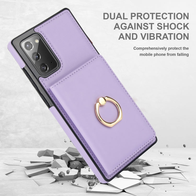 For Samsung Galaxy Note20 RFID Anti-theft Card Ring Holder Phone Case