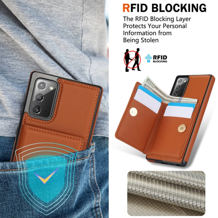 For Samsung Galaxy Note20 RFID Anti-theft Card Ring Holder Phone Case