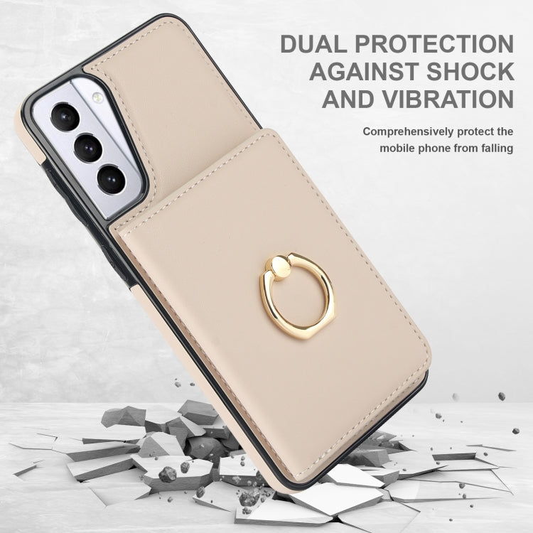 For Samsung Galaxy S21 5G RFID Anti-theft Card Ring Holder Phone Case