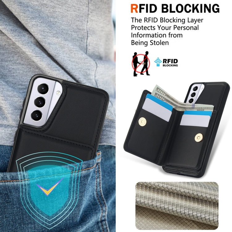 For Samsung Galaxy S21 5G RFID Anti-theft Card Ring Holder Phone Case