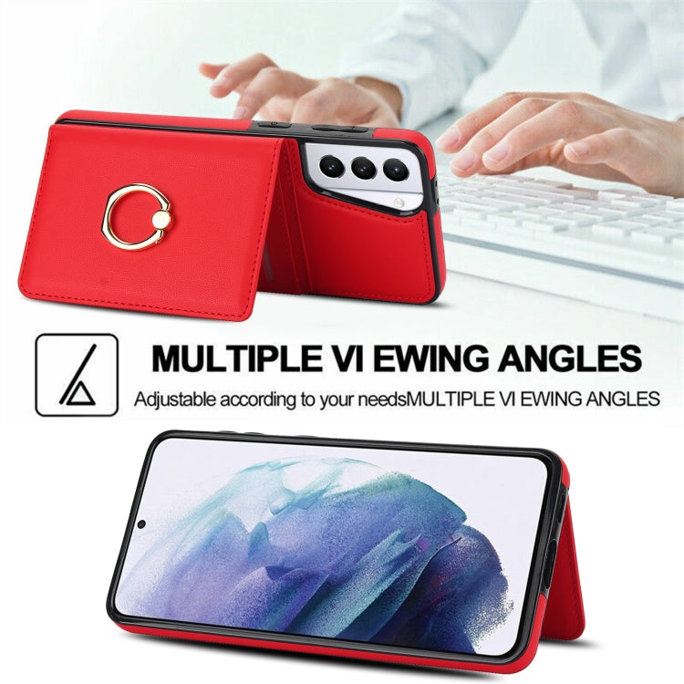 For Samsung Galaxy S21 5G RFID Anti-theft Card Ring Holder Phone Case
