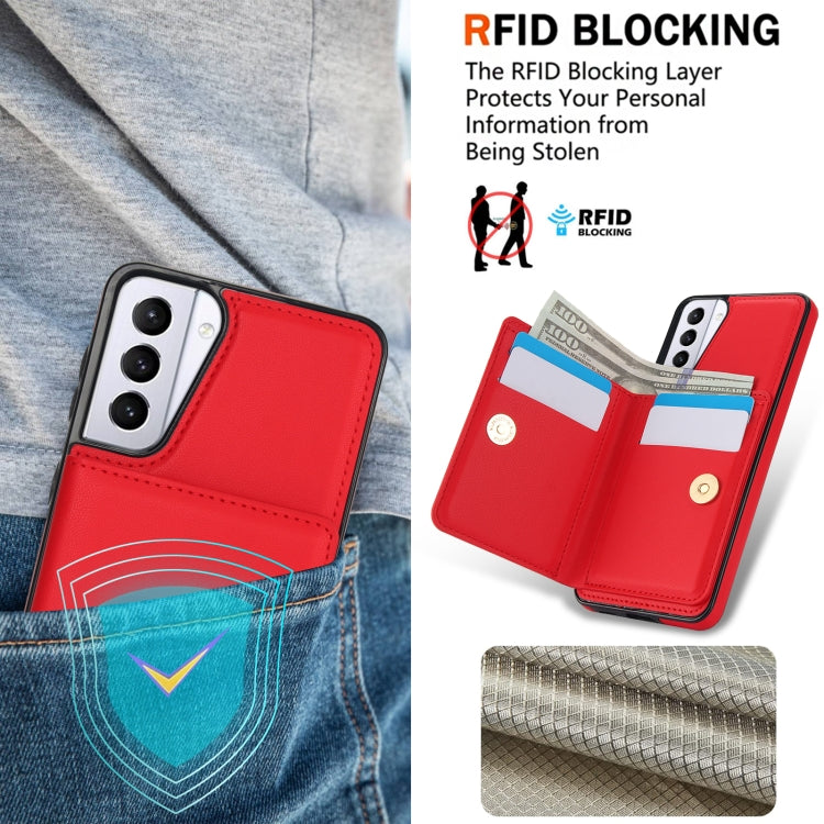 For Samsung Galaxy S21 5G RFID Anti-theft Card Ring Holder Phone Case