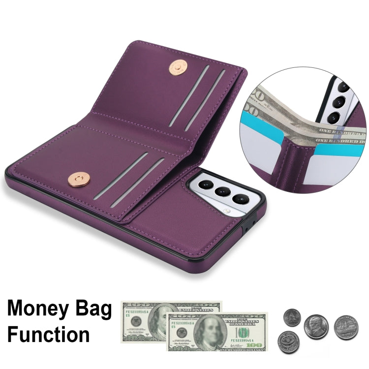 For Samsung Galaxy S21 5G RFID Anti-theft Card Ring Holder Phone Case