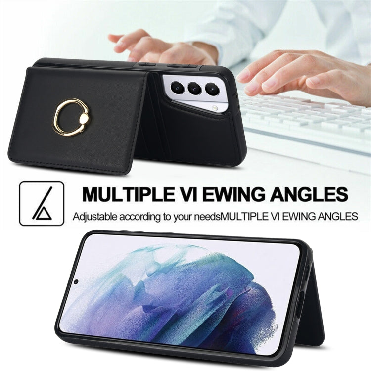For Samsung Galaxy S21 FE 5G RFID Anti-theft Card Ring Holder Phone Case