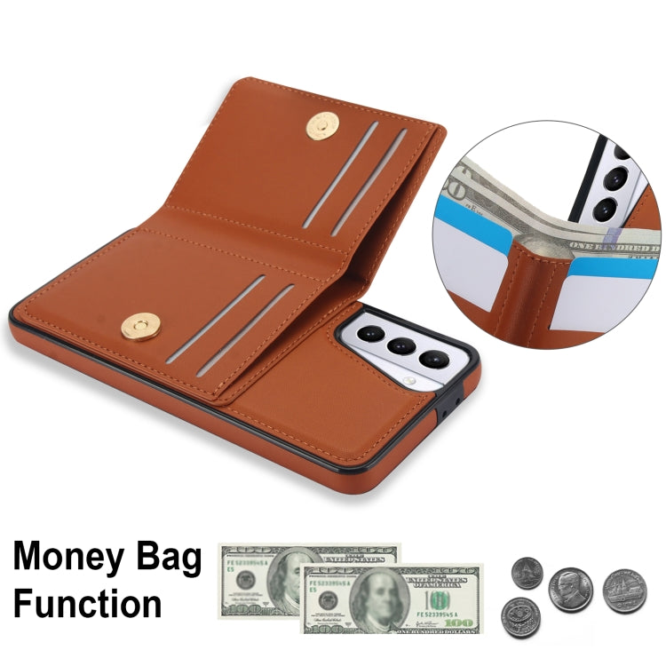 For Samsung Galaxy S21 FE 5G RFID Anti-theft Card Ring Holder Phone Case