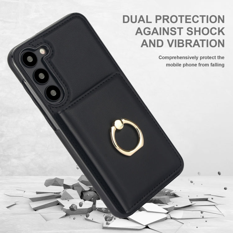 For Samsung Galaxy S22 5G RFID Anti-theft Card Ring Holder Phone Case