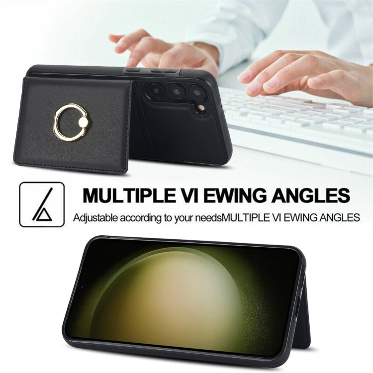 For Samsung Galaxy S22 5G RFID Anti-theft Card Ring Holder Phone Case