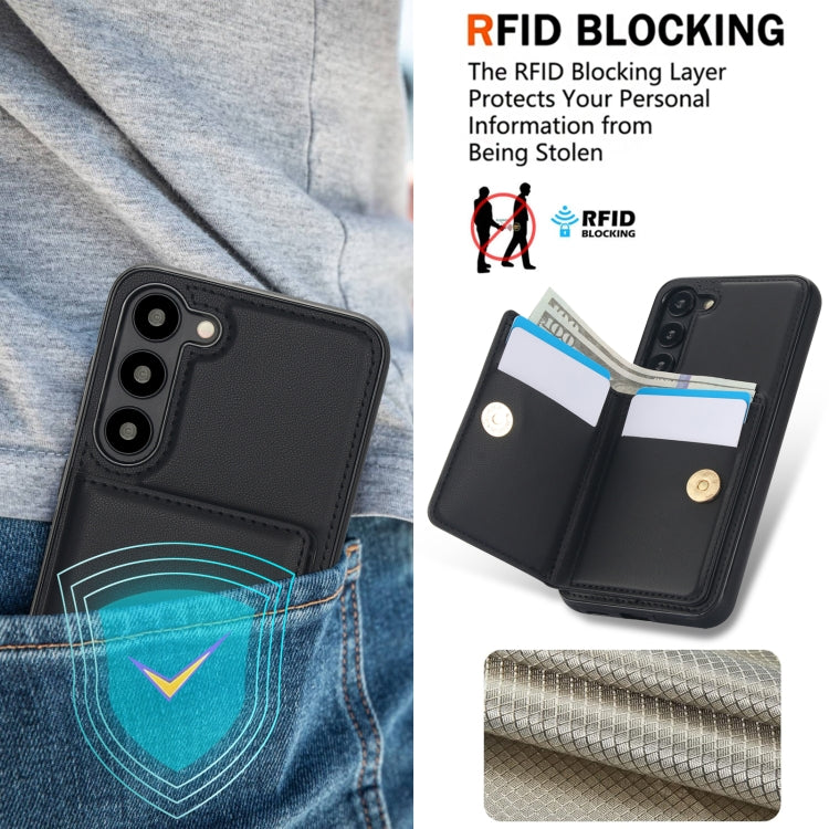 For Samsung Galaxy S22 5G RFID Anti-theft Card Ring Holder Phone Case
