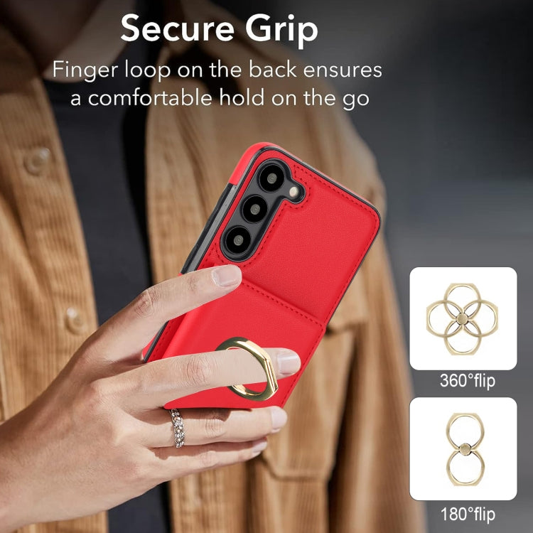 For Samsung Galaxy S22 5G RFID Anti-theft Card Ring Holder Phone Case