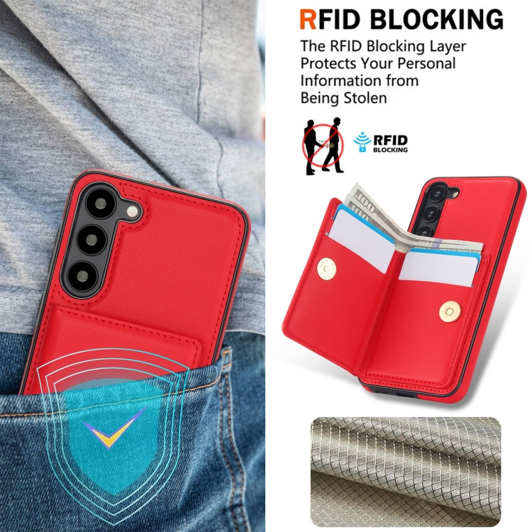 For Samsung Galaxy S22 5G RFID Anti-theft Card Ring Holder Phone Case