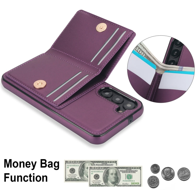 For Samsung Galaxy S22 5G RFID Anti-theft Card Ring Holder Phone Case