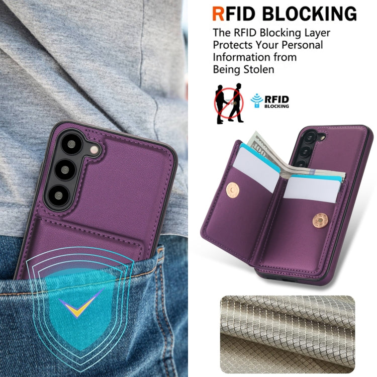 For Samsung Galaxy S22 5G RFID Anti-theft Card Ring Holder Phone Case
