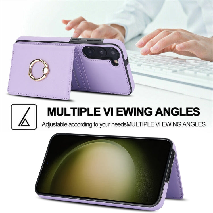 For Samsung Galaxy S22 5G RFID Anti-theft Card Ring Holder Phone Case