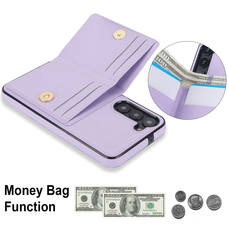 For Samsung Galaxy S22 5G RFID Anti-theft Card Ring Holder Phone Case