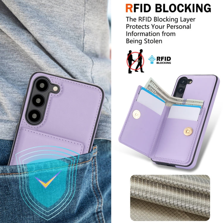 For Samsung Galaxy S22 5G RFID Anti-theft Card Ring Holder Phone Case
