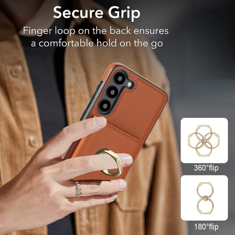 For Samsung Galaxy S22 5G RFID Anti-theft Card Ring Holder Phone Case